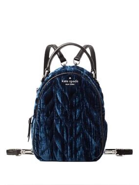 NWT KATE SPADE BRIAR LANE QUILTED CRUSHED VELVET MINI CONVERTIBLE BACKPACK
